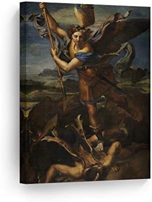 St. Michael Slaying the Devil by Raphael Renaissance Canvas Wall ...