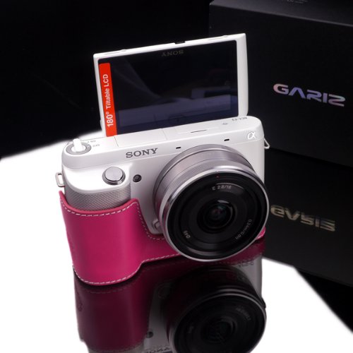 Amazon.co.jp: GARIZ SONY NEX-F3用 本革カメラケース XS-CHNEXF3P 