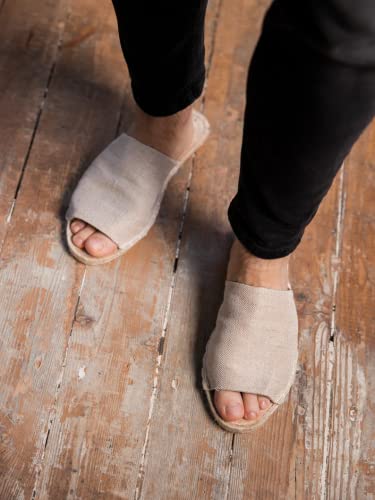 Espadrilles chaussons beige pour homme avec un kit DIY complet
