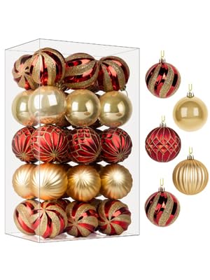 SHareconn 30ct/ 60mm Weihnachtskugeln Ornamente, bruchsichere für...