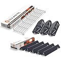 QuliMetal Stainless Steel Grill Warming Rack, Genesis ii Flavorizer Bars Heat Deflector Replacement Parts for Weber Genesis II 300/LX 300 Grills