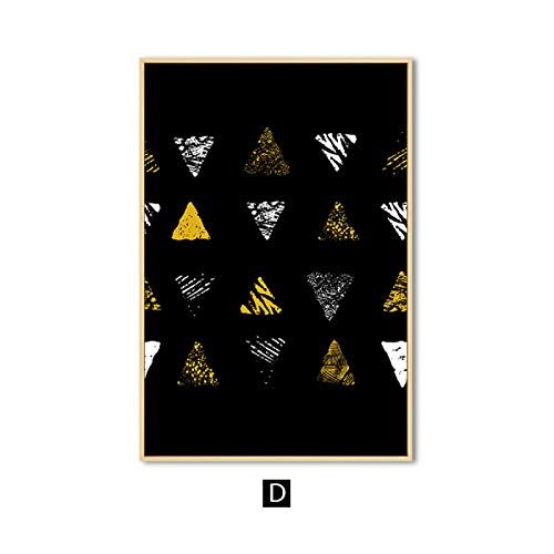 Peinture toile haut de gamme abstraction géométrique noir et or - 4