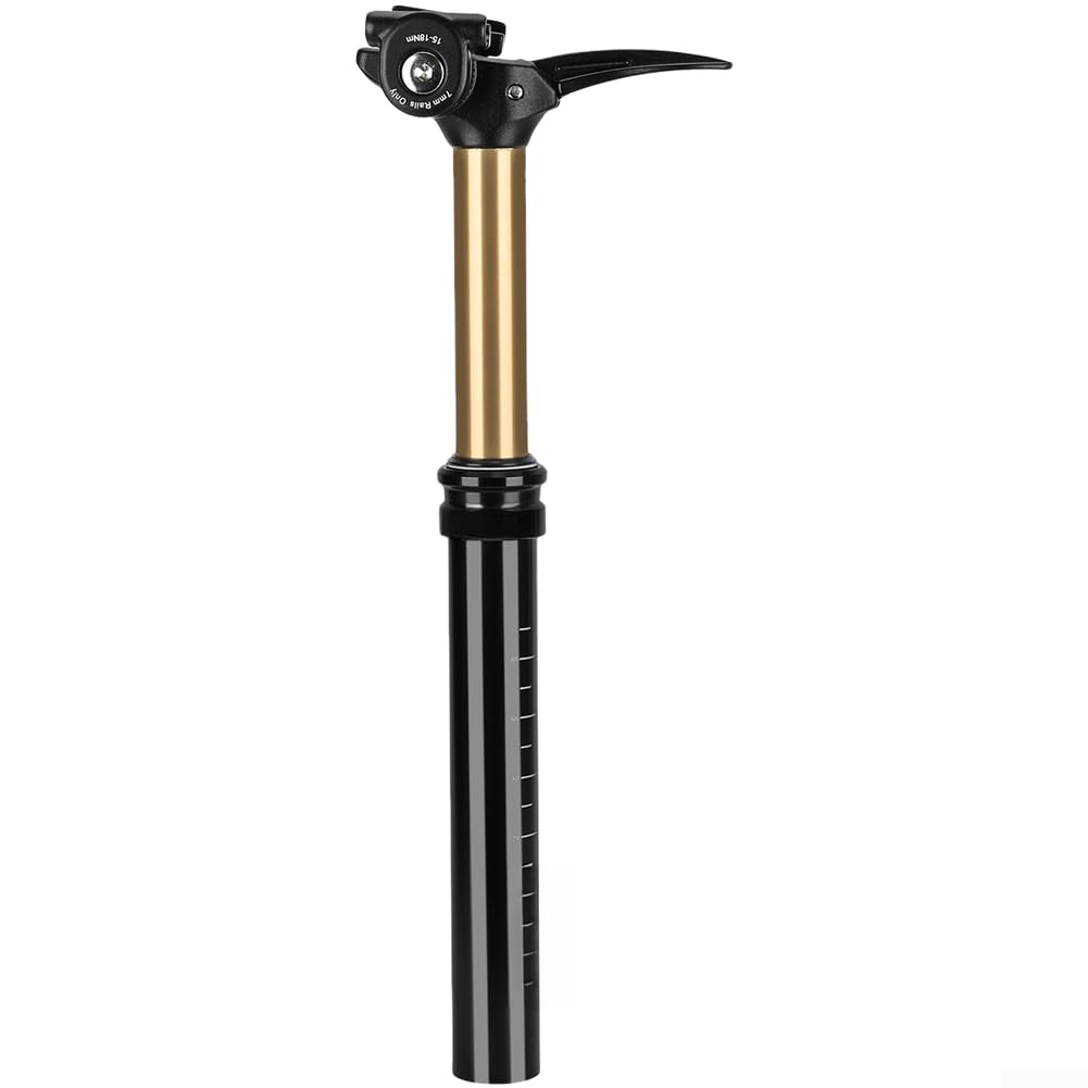 Yhenlovtt Reggisella Dropper per MTB | Reggisella idraulico con guida interna, in lega, con telecomando, per trail riding