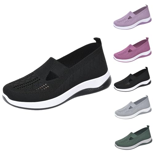 New Women's Woven Orthopedic Breathable Soft Shoes Casual Comfortable
