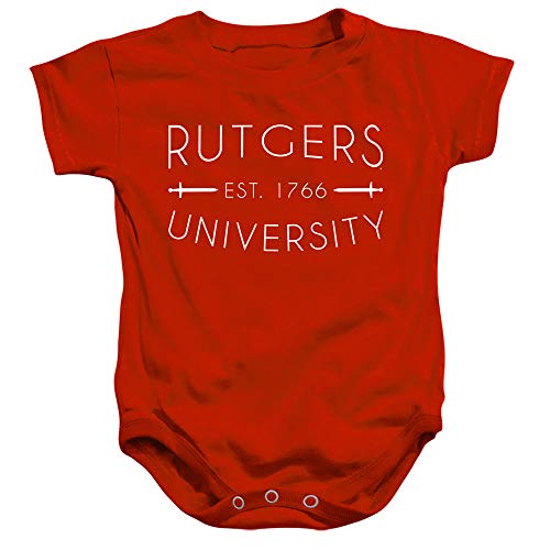 Rutgers University Official Simple Unisex Infant Snap Suit for Baby, Red, Medium (12 Months)