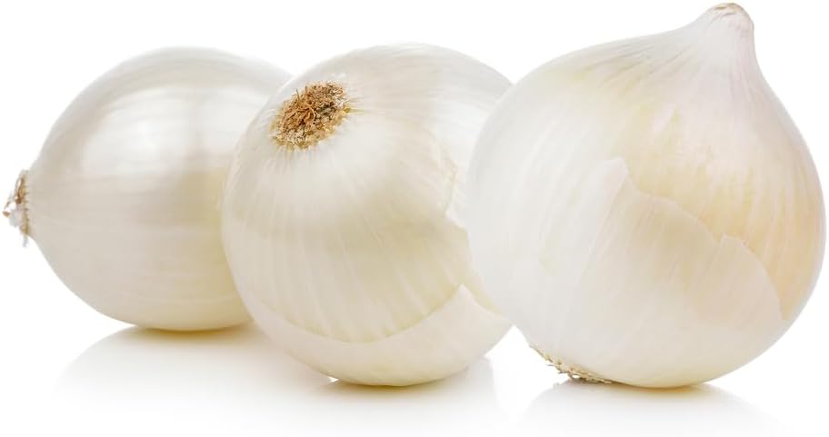 Brownie Brand Texas Early White Onion Seeds – Heirloom, Non-GMO, High-Yield Short-Day Variety, Mild Sweet Flavor, Perfect for Salads, Cooking & Gardens (1 Pound)