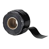 X-Treme Tape TPE-XZLB Silicone Rubber Self Fusing Tape, 1' x 10', Triangular, Black