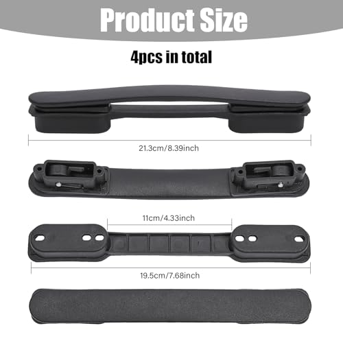 Image of 4pcs Replacement Luggage Suitcase Handle Luggage Replacement Handle Pulls Carry Strap Luggage Grip Replacement Part Black for Luggage Case Repair