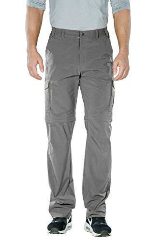 Nonwe Hiking Pants for Men Lightweight Convertible Pants Mens Travel Pants Light Gray XXL/34 Inseam