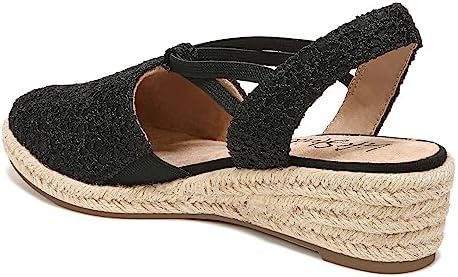 LifeStride Womens Katrina 2 Espadrille Wedge Black Crochet 5.5 M | Image 4