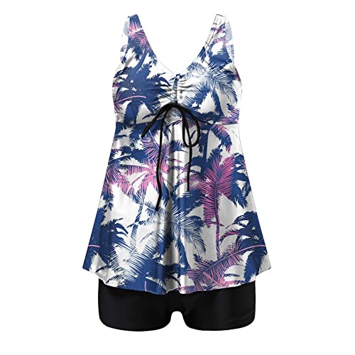 Combinaison de contrôle pour femme et tankini blanc XXL avec short gainant intégré - 2