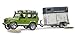 Bruder Toys Land Rover Defender Station Wagon With Horse Trailer And 1 Horse