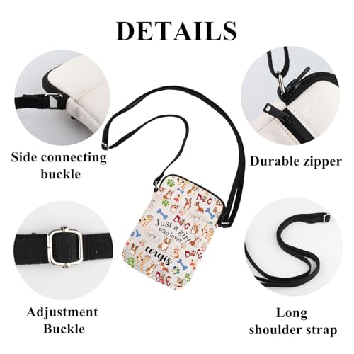 FUSTMW Corgi Crossbody Bag Corgi Gifts for Corgi Lovers Cell Phone Purse Corgi Owner Gift Cute Corgi Print Crossbody Pouch4