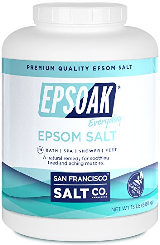 Epsoak Epsom Salt (15 lb. Canister) USP Magnesium Sulfate