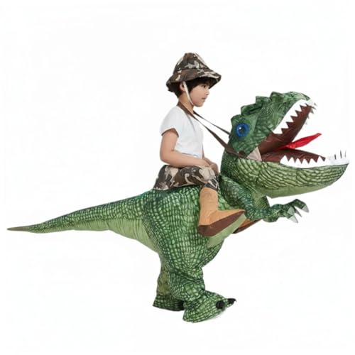 Costume de dinosaure gonflable t-rex en polyester pour enfants de 4 à 6 ans