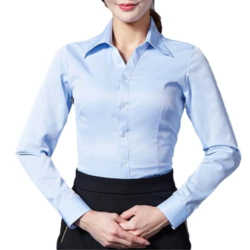 Chemisier de bureau polyvalent anti-pli manches longues pour femme active