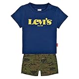 Conjunto de camiseta y camo Levi\'s Kids TEE et CAMO SHORT SET C678 Pantalones cortos de vestir Estate Blue para Bebé-Niños