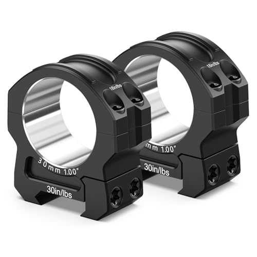 CVLIFE 7075 Aluminum 30mm Scope Rings, Medium Profile Pre-Lapped Precision CNC Machined Mounts for Picatinny & More Rails - 2 Pieces