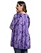 MONNURO Womens Plus Size 3/4 Sleeve V Neck Button Casual Loose Flowy Swing Tunic Tops Basic Tee Shirts for Leggings(Tie Dye Purple,4X)