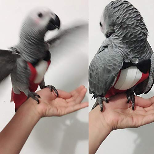 2 Pack Pet Bird Uniform Tuxedo Flight Suit for Wedding Anniversary Christmas Party Birthday Cosplay Photo Prop… - Image 8