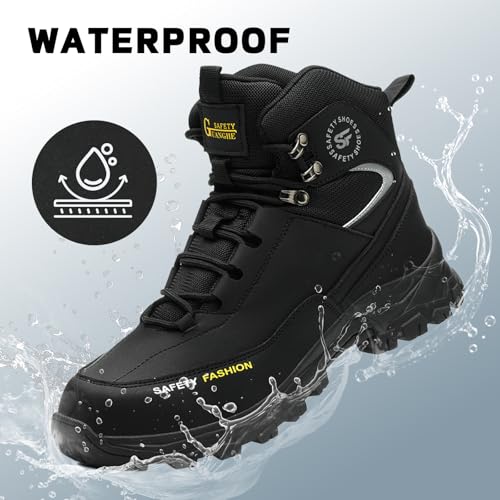 Image of Steel Toe Shoes Puncture Resistant Safety Work Boots for Men.