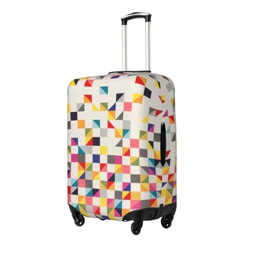 Triangle Geometric Print Luggage Suitcase Cover Protector Luggage Washable Covers With Concealed Zipper2