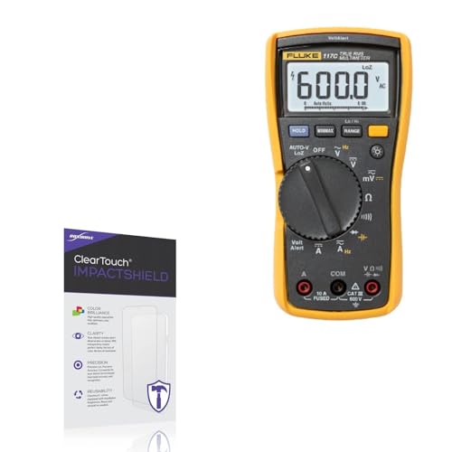 BoxWave Screen Protector Compatible With Fluke Fluke 117 - ClearTouch ImpactShield (2-Pack), Impenetrable Screen Protector Flexible Film