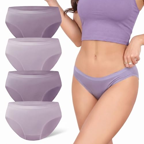 Image of DAVID ARCHY Womens Underwear, Bamboo Rayon Underwear Panties Moisture Wicking Panties, Soft Breathable, 4 Pack