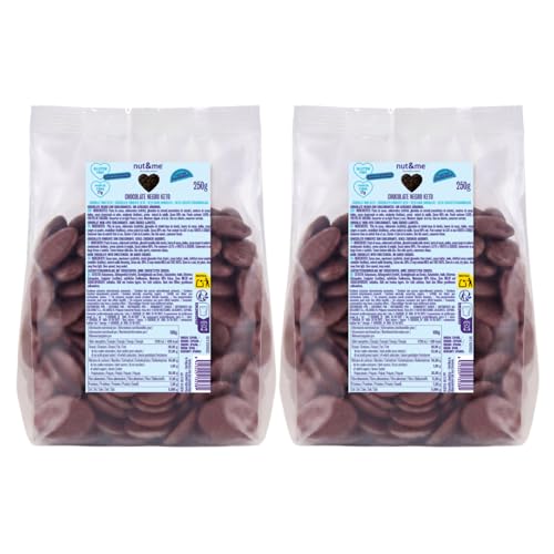 Gotas de chocolate negro KETO 500 gr nut&me | Vegetariano | Sin gluten | Sin azúcares añadidos | Sin OGM | Pack 2 x 250 gr