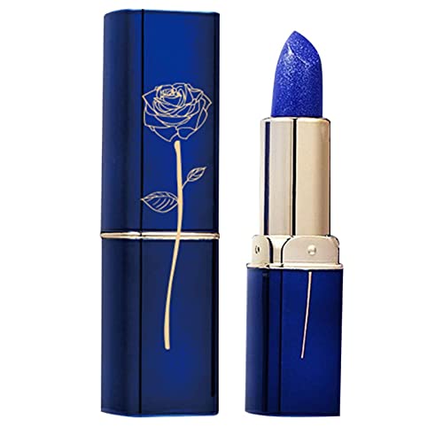 Amesor Rossetto Magico Blu Cambia Colore con Temperatura e Balsamo Labbra Nutriente Impermeabile a Lunga Durata