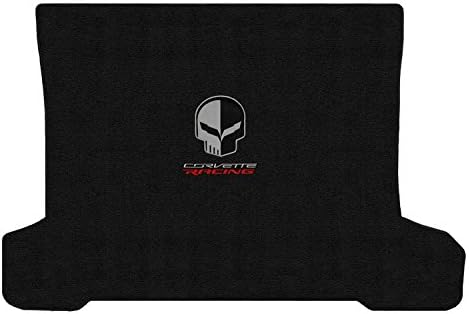 Corvette C7 Coupe Jet Black Rear Cargo Mat - Jake Skull & Racing Logos