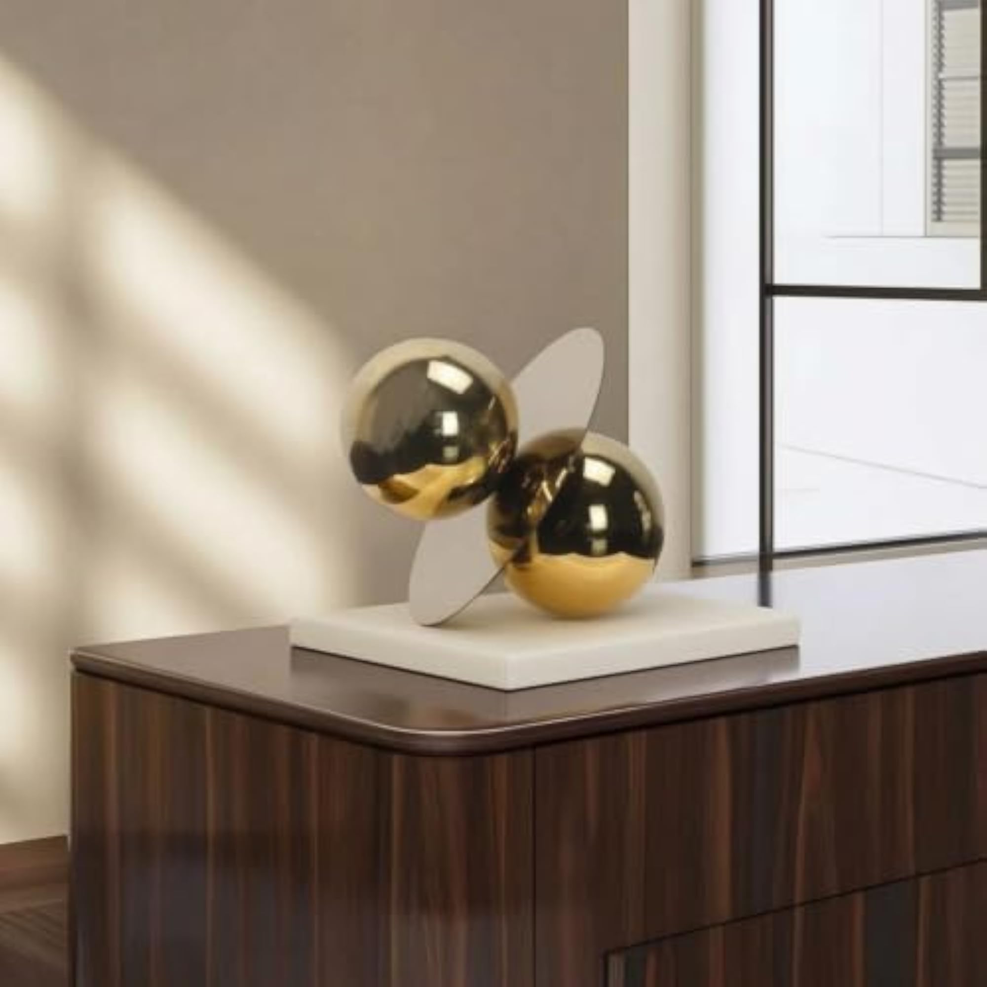 Polished Abstract Metal Sculpture