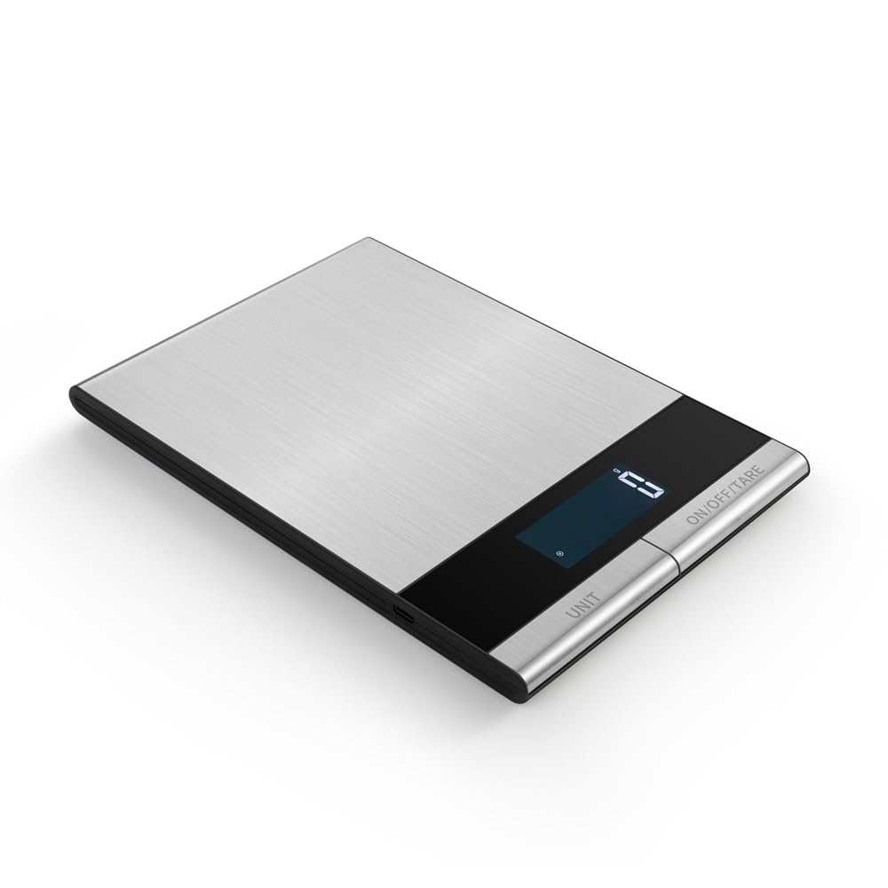 Báscula de Alimentos, báscula de Cocina Digital, Peso en Gramos y onzas for Hornear, cocinar y Preparar Comidas, 10 Unidades con función de Tara(5kg/1g)