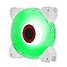 Monnadu Wysokowydajny wentylator chłodzący antywibracyjny z bezgłośnym radiatorem potężny fajny ARGB lekki 7-ostrzowy 12 cm grzejnik komputerowy do płyty głównej zielony