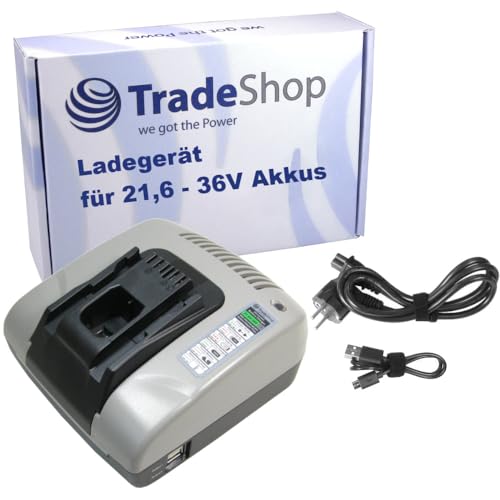 Trade-Shop Chargeur de batterie Li-ion Ni-MH Ni-Cd de qualité supérieure - 21,6 V-36 V - Pour Hilti B144/2.6 B22/1.6 B36/3.0 B36/6.0 B22/2.6 B22/3.3 B36/3.9 2203932...