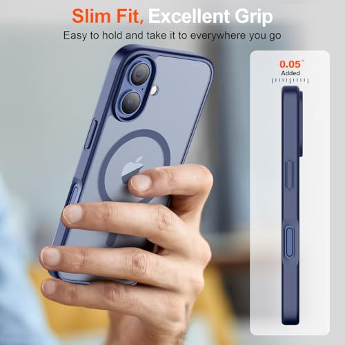 Image of SUPFINE Magnetic for iPhone 17 Case (Compatible with MagSafe)(Military Grade Drop Protection) Translucent Matte Shockproof with Anti-Fingerprint Phone Cover 2025,Lavender Gray