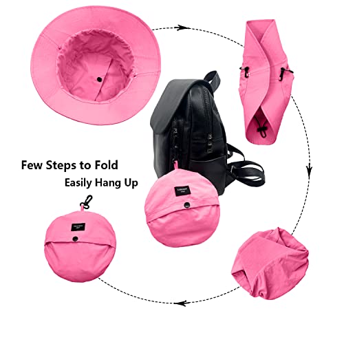 Image of woogwin Waterproof Bucket Rain Hat with Chin Strap Quick Dry Packable Boonie Sun Hat Safari Hat UV Protection