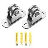 Duvcoywae Kleine Umlenkrollen - Kleine Edelstahl Spannvorrichtung - Leise Umlenkrolle Mit Tragkraft Bis Zu Kilogramm Schwere Lasten - für DIY Projekte Decke Garage Aufbewahrung Kajakheber Wandmontage