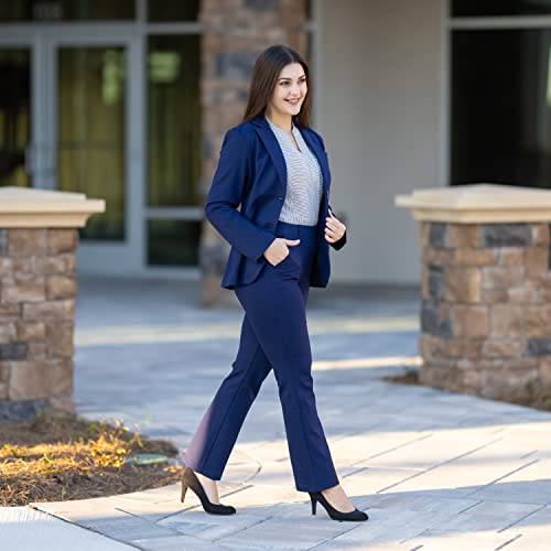 Marycrafts Women's 2 Buttons Business Blazer Pant Suit Set for Work4