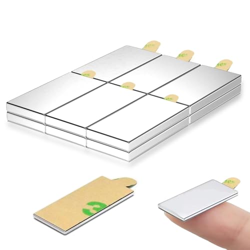 12 Stück Klebemagnete Magnete Stark 30 * 10 * 2mm Magnetstreifen Selbstklebend Neodym Magnet Flach für Whiteboard Kühlschrank Fotos Magnetstreifen Magnettafel Basteln