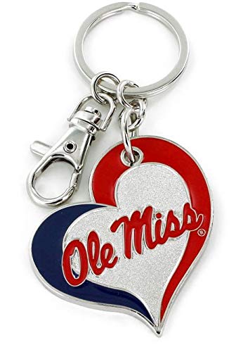 aminco NCAA unisex-adult Swirl Heart Keychain
