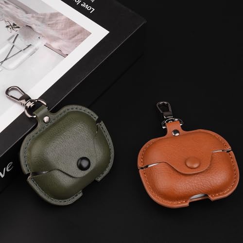 CasurvivePro Business PU Leather Earphone Case Cover for Huawei FreeClip Anti-fall Headphone Case Leather Retro Earphone Case Green - Image 4