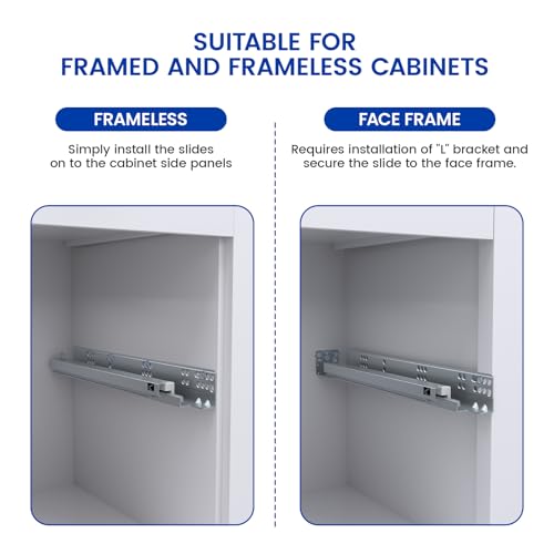 Ubisin 1 Pair 2 Pcs Concealed Soft Close Undermount Drawer Slides 9 Inch by Ubisin - Used condition - Image 6