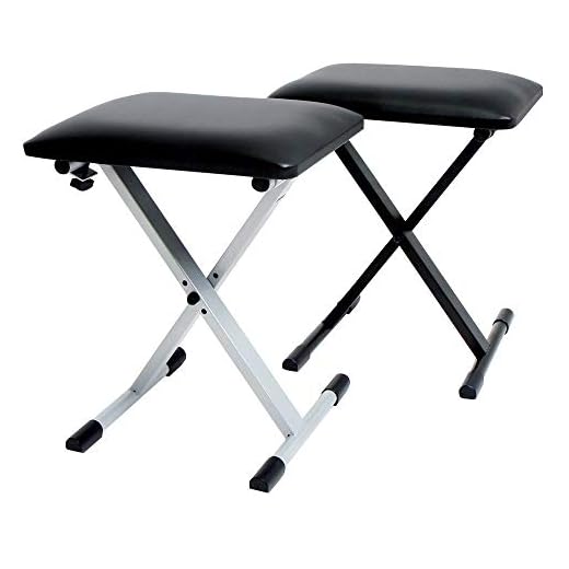 GEWA Panca per Tastiera, Argento/Grigio