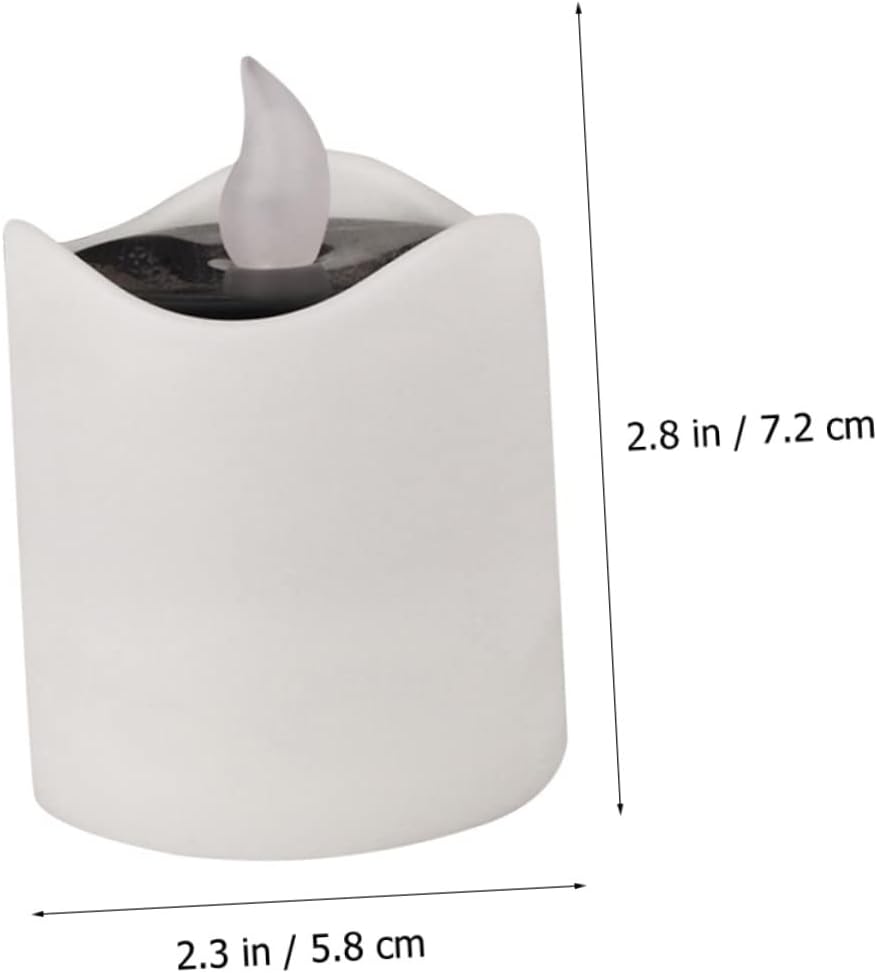 DOITOOL 18pcs Solar Flameless Candle Lights Outdoor Candle Lamp Solar Tea Lights for Garden Wedding Home Decor Safe and Convenient Lighting