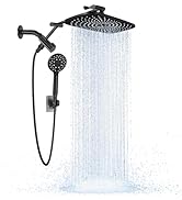 Veken [1.8gpm Eco-Flow] 11.8 Inch Rain Shower Head with 6 Modes Handheld Water Spray,Wide Showerh...
