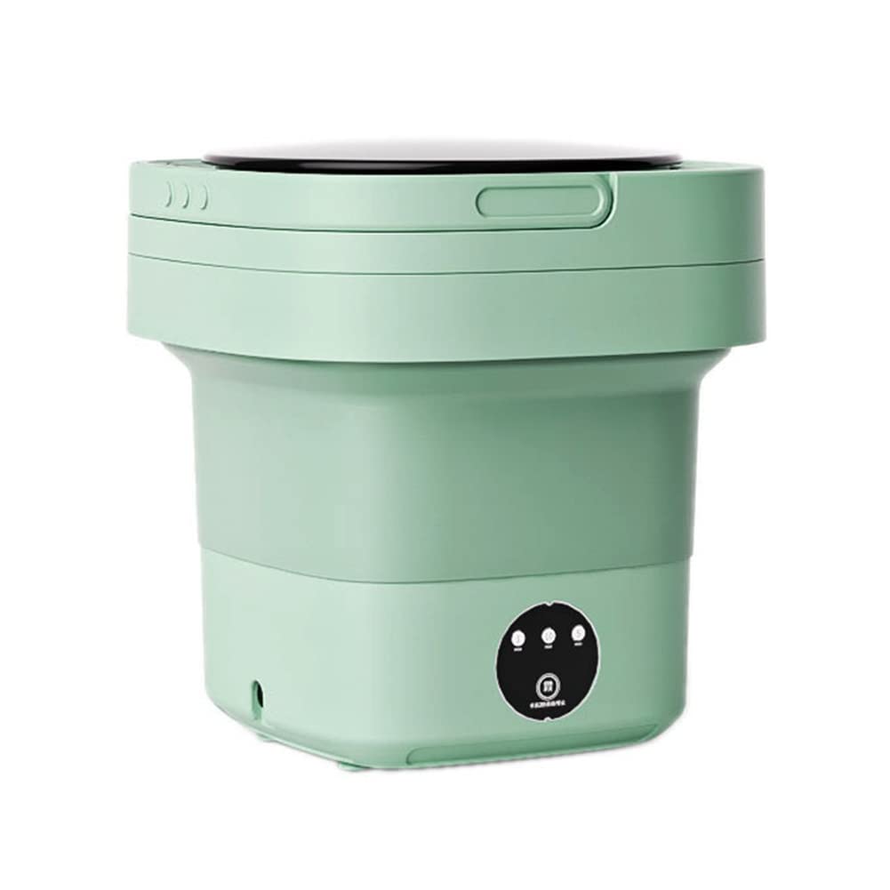 Jzoowar Lavadora Portátil 6.5L Lavado Semiautomático Lavadora Plegable Traveling EU Plug-A, Verde, Eficiente en Agua y Energía