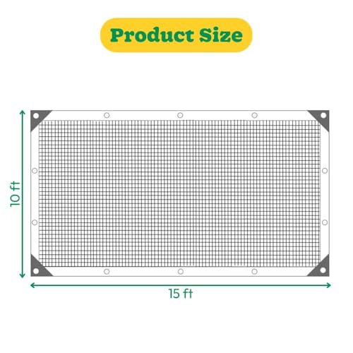 Image of Multipurpose Green Shade Net | UV-Stabilized Agro & Garden Net | Blocks 75% Sunlight (10 ft X 10 ft) (10x10ft)