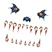 Healifty 1Pc Halloween Adesivi per Porte Spaventoso Mostro Viso Garage Finestra Adesivo Decorativo Demone Occhi Zanne della Parete della Decalcomania Partito di Trasporto Decor- Blu Occhi