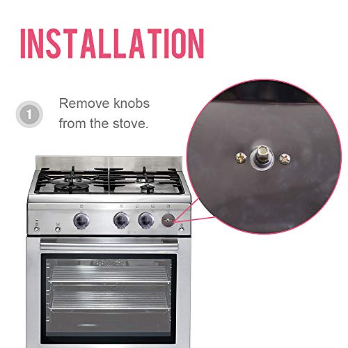 EUDEMON Clear 6pack Safety Children Kitchen Stove Gas Knob Covers (Grey)